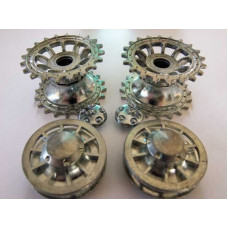 Ведущая звездочка 2 шт и ленивец 2 штуки для танка Tiger (металл) ранняя версия