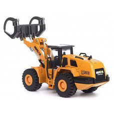 Металлический фронтальный погрузчик бревен HUI NA TOYS 1/50