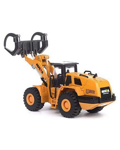 Металлический фронтальный погрузчик бревен HUI NA TOYS 1/50