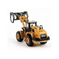Металлический фронтальный погрузчик бревен HUI NA TOYS 1/50