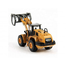 Металлический фронтальный погрузчик бревен HUI NA TOYS 1/50