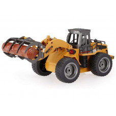 Металлический фронтальный погрузчик бревен HUI NA TOYS 1/50