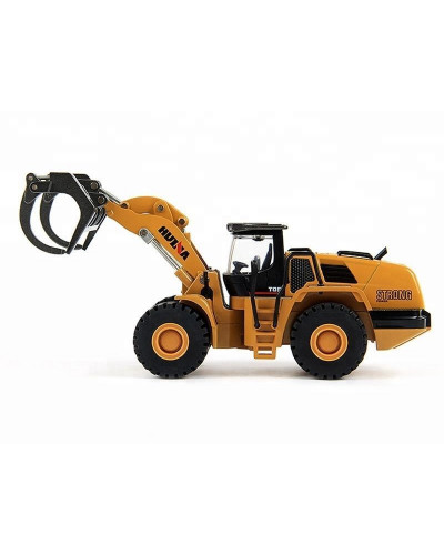 Металлический фронтальный погрузчик бревен HUI NA TOYS 1/50