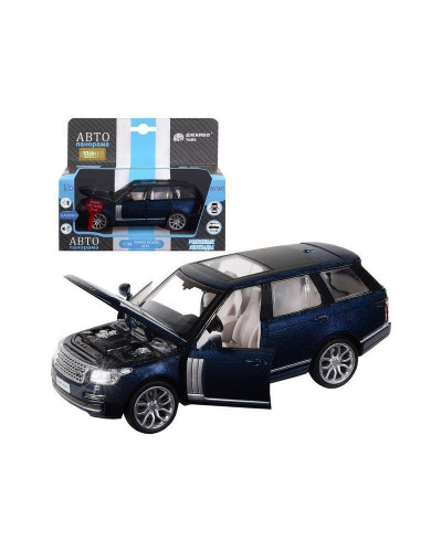 Машина "АВТОПАНОРАМА" 2013 Range Rover, темно-синий, 1/34, свет, звук, инерция, в/к 17,5*13,5*9 см