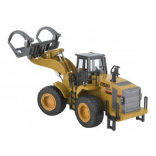 Металлический фронтальный погрузчик бревен HUI NA TOYS 1/40