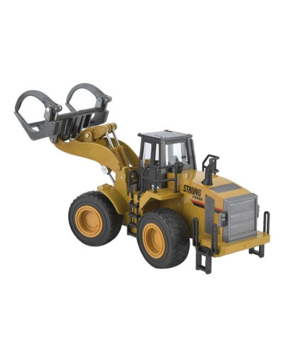 Металлический фронтальный погрузчик бревен HUI NA TOYS 1/40
