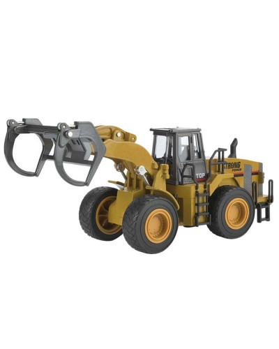 Металлический фронтальный погрузчик бревен HUI NA TOYS 1/40