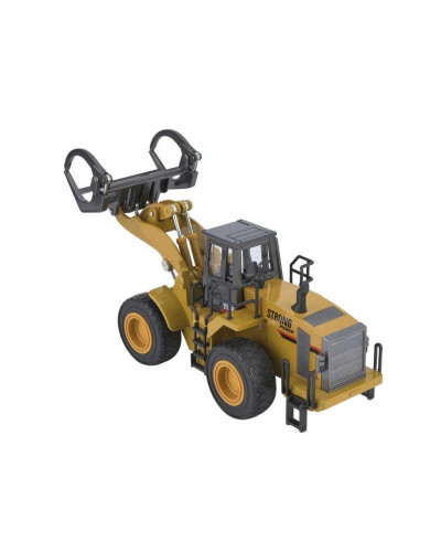 Металлический фронтальный погрузчик бревен HUI NA TOYS 1/40