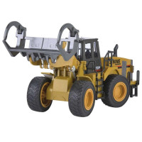Металлический фронтальный погрузчик бревен HUI NA TOYS 1/40