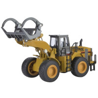 Металлический фронтальный погрузчик бревен HUI NA TOYS 1/40