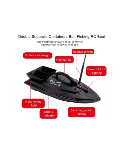 Радиоуправляемый катер для рыбалки Flytec V500 2.4G RTR