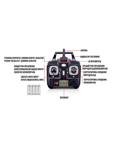 Р/У квадрокоптер Syma X5C 4Gb 2.4G RTF с видеокамерой