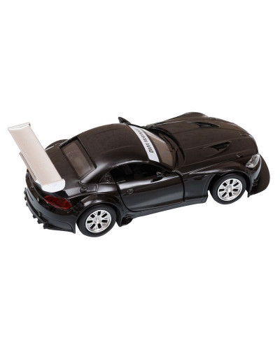 Машина "АВТОПАНОРАМА" BMW Z4 GT3, 1/38, черный, инерция, откр. двери, в/к 17,5*12,5*6,5 см