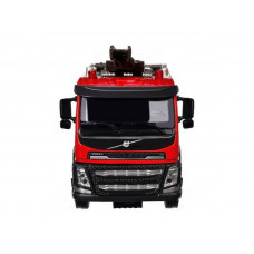 Машина "АВТОПАНОРАМА" Volvo пожарная машина, красный, 1/50, свет, звук, в/к 28*14*10 см