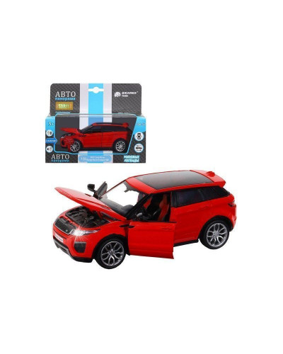 Машина "АВТОПАНОРАМА" Land Rover Range Rover Evoque HSE, красный, 1/32, в/к 17,5*12,5*6,5 см