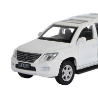 Машина "АВТОПАНОРАМА" Lexus LX570, белый, 1/43, инерция, в/к 17,5*12,5*6,5 см