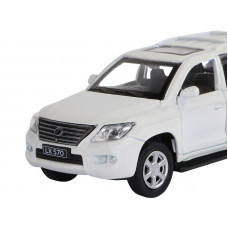 Машина "АВТОПАНОРАМА" Lexus LX570, белый, 1/43, инерция, в/к 17,5*12,5*6,5 см
