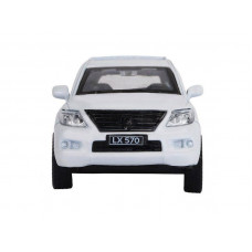 Машина "АВТОПАНОРАМА" Lexus LX570, белый, 1/43, инерция, в/к 17,5*12,5*6,5 см