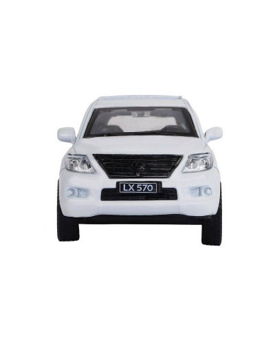 Машина "АВТОПАНОРАМА" Lexus LX570, белый, 1/43, инерция, в/к 17,5*12,5*6,5 см