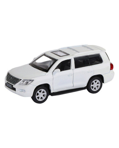 Машина "АВТОПАНОРАМА" Lexus LX570, белый, 1/43, инерция, в/к 17,5*12,5*6,5 см