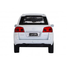 Машина "АВТОПАНОРАМА" Lexus LX570, белый, 1/43, инерция, в/к 17,5*12,5*6,5 см