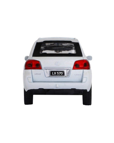 Машина "АВТОПАНОРАМА" Lexus LX570, белый, 1/43, инерция, в/к 17,5*12,5*6,5 см