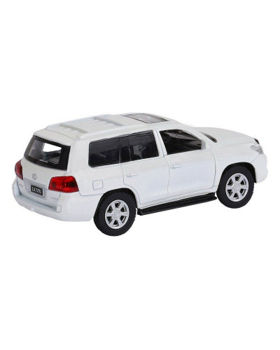 Машина "АВТОПАНОРАМА" Lexus LX570, белый, 1/43, инерция, в/к 17,5*12,5*6,5 см