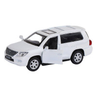 Машина "АВТОПАНОРАМА" Lexus LX570, белый, 1/43, инерция, в/к 17,5*12,5*6,5 см
