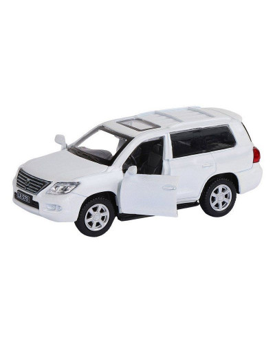 Машина "АВТОПАНОРАМА" Lexus LX570, белый, 1/43, инерция, в/к 17,5*12,5*6,5 см