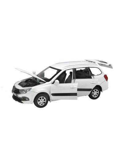 Машина "АВТОПАНОРАМА" LADA GRANTA CROSS, белый, 1/24, свет, звук, инерция, в/к 24,5*12,5*10,5 см