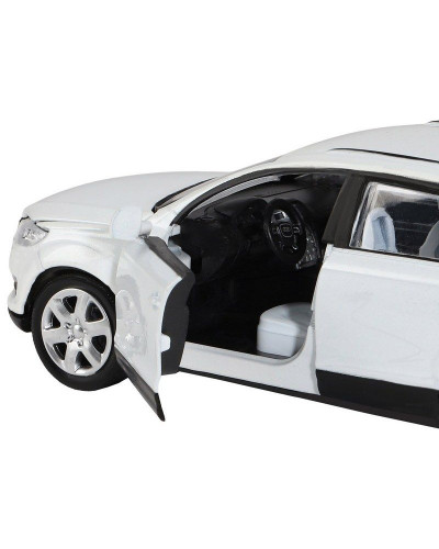 Машина "АВТОПАНОРАМА" Audi Q7, белый, 1/32, свет, звук, инерция, в/к 17,5*13,5*9 см