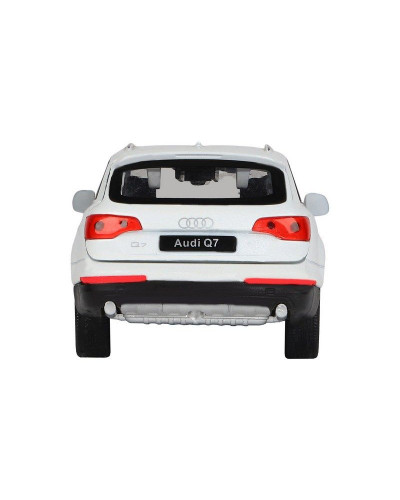 Машина "АВТОПАНОРАМА" Audi Q7, белый, 1/32, свет, звук, инерция, в/к 17,5*13,5*9 см