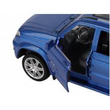 Машина "АВТОПАНОРАМА" УАЗ "PATRIOT", темно-синий металлик, 1/26, свет, звук, в/к 24,5*12,5*10,5 см