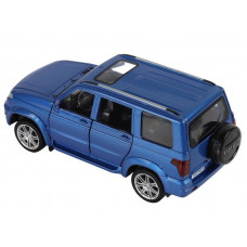 Машина "АВТОПАНОРАМА" УАЗ "PATRIOT", темно-синий металлик, 1/26, свет, звук, в/к 24,5*12,5*10,5 см