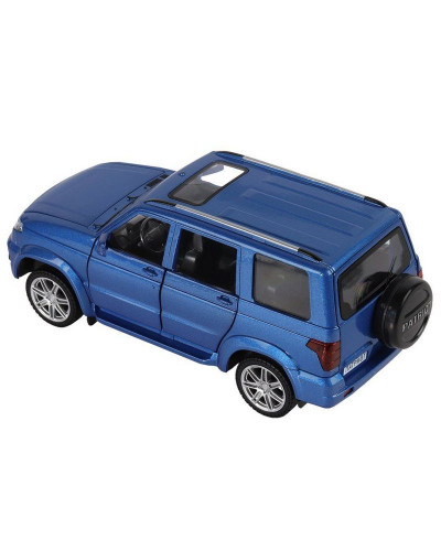 Машина "АВТОПАНОРАМА" УАЗ "PATRIOT", темно-синий металлик, 1/26, свет, звук, в/к 24,5*12,5*10,5 см