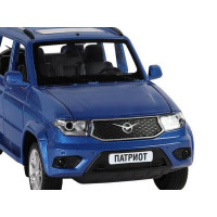 Машина "АВТОПАНОРАМА" УАЗ "PATRIOT", темно-синий металлик, 1/26, свет, звук, в/к 24,5*12,5*10,5 см
