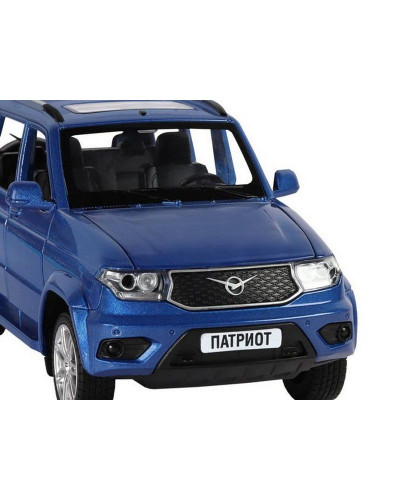 Машина "АВТОПАНОРАМА" УАЗ "PATRIOT", темно-синий металлик, 1/26, свет, звук, в/к 24,5*12,5*10,5 см