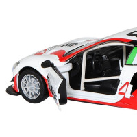 Машина "АВТОПАНОРАМА" Maserati Gran Turismo MC GT4, белый, 1/32, свет, звук, в/к 17,5*13,5*9 см