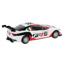 Машина "АВТОПАНОРАМА" Maserati Gran Turismo MC GT4, белый, 1/32, свет, звук, в/к 17,5*13,5*9 см