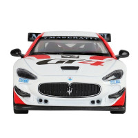 Машина "АВТОПАНОРАМА" Maserati Gran Turismo MC GT4, белый, 1/32, свет, звук, в/к 17,5*13,5*9 см
