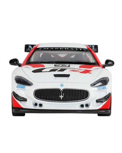 Машина "АВТОПАНОРАМА" Maserati Gran Turismo MC GT4, белый, 1/32, свет, звук, в/к 17,5*13,5*9 см