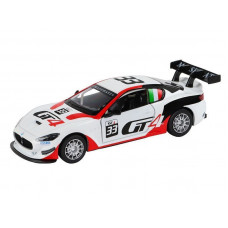 Машина "АВТОПАНОРАМА" Maserati Gran Turismo MC GT4, белый, 1/32, свет, звук, в/к 17,5*13,5*9 см