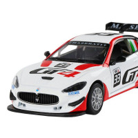 Машина "АВТОПАНОРАМА" Maserati Gran Turismo MC GT4, белый, 1/32, свет, звук, в/к 17,5*13,5*9 см