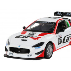 Машина "АВТОПАНОРАМА" Maserati Gran Turismo MC GT4, белый, 1/32, свет, звук, в/к 17,5*13,5*9 см