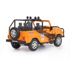 Машина "АВТОПАНОРАМА" УАЗ-469 "RALLY", оранжевый, 1/24, свет, звук, инерция, в/к 22*12*11 см