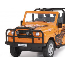 Машина "АВТОПАНОРАМА" УАЗ-469 "RALLY", оранжевый, 1/24, свет, звук, инерция, в/к 22*12*11 см