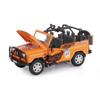 Машина "АВТОПАНОРАМА" УАЗ-469 "RALLY", оранжевый, 1/24, свет, звук, инерция, в/к 22*12*11 см