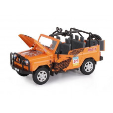 Машина "АВТОПАНОРАМА" УАЗ-469 "RALLY", оранжевый, 1/24, свет, звук, инерция, в/к 22*12*11 см