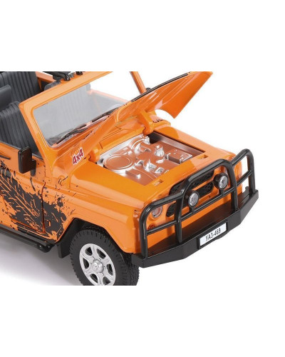 Машина "АВТОПАНОРАМА" УАЗ-469 "RALLY", оранжевый, 1/24, свет, звук, инерция, в/к 22*12*11 см