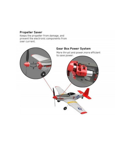 Радиоуправляемый самолет Volantex RC P51D 400мм 2.4G 4ch LiPo RTF with Gyro